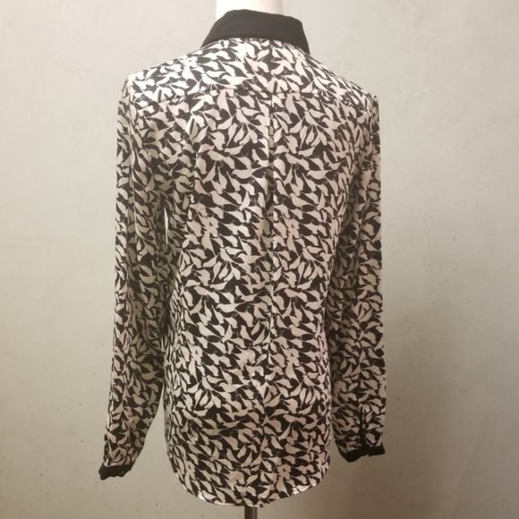 Zara black and white patterned top size XS (N23) - Picture 4 of 7